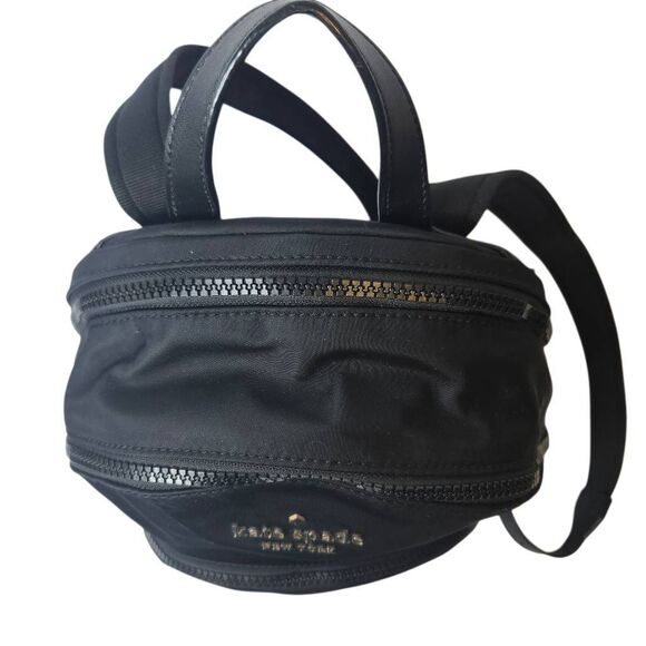 Kate Spade Karissa black nylon backpack, minimalist design. main image 9